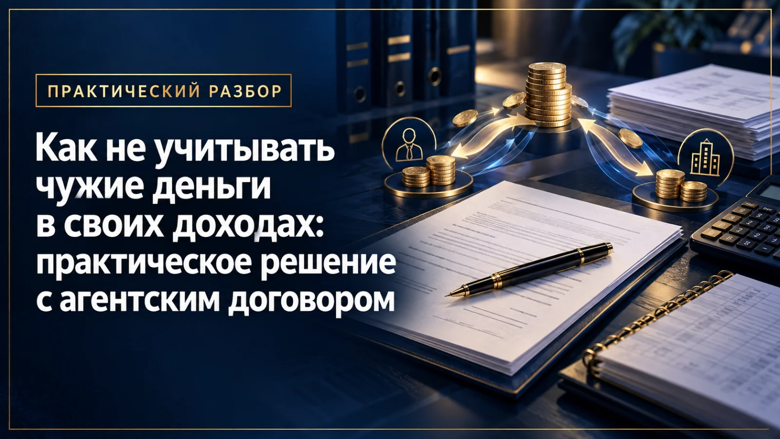 Как не учитывать чужие деньги в своих доходах: практическое решение с агентским договором
